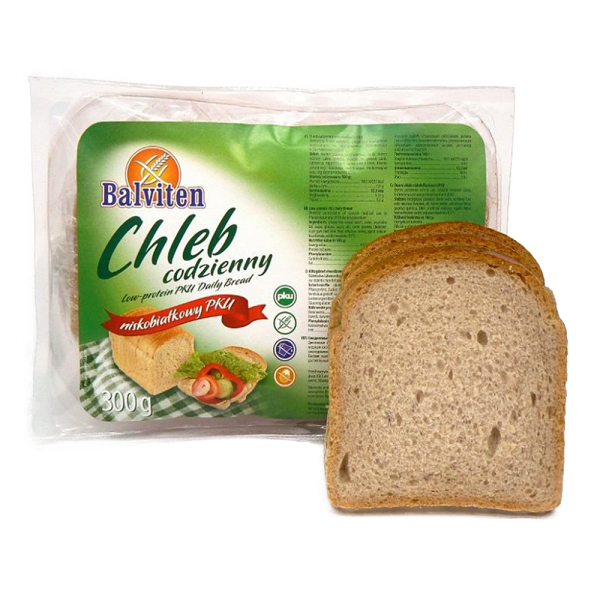 BALVITEN - Chlieb PKU - denný, s nízkym obsahom bielkovín PKU 300g, (ct8)