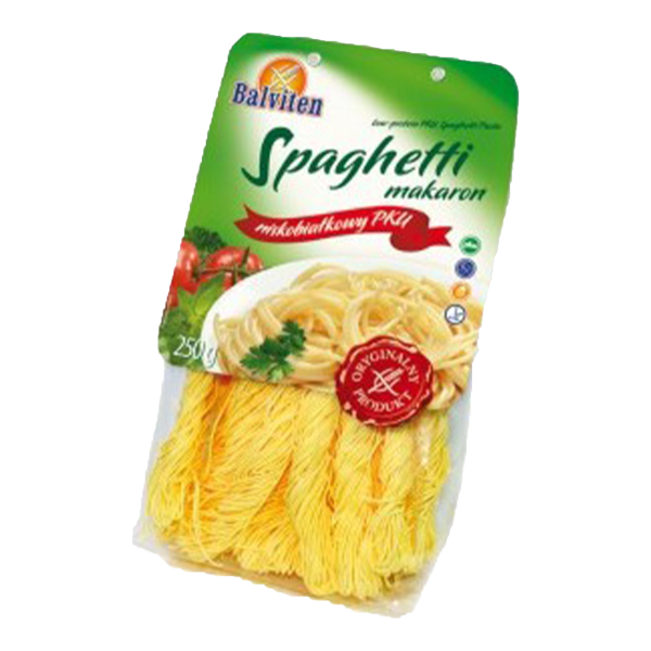 BALVITEN - PKU tészta - Spagetti, Spagetti, alacsony fehérjetartalmú PKU, 250g, (ct15)