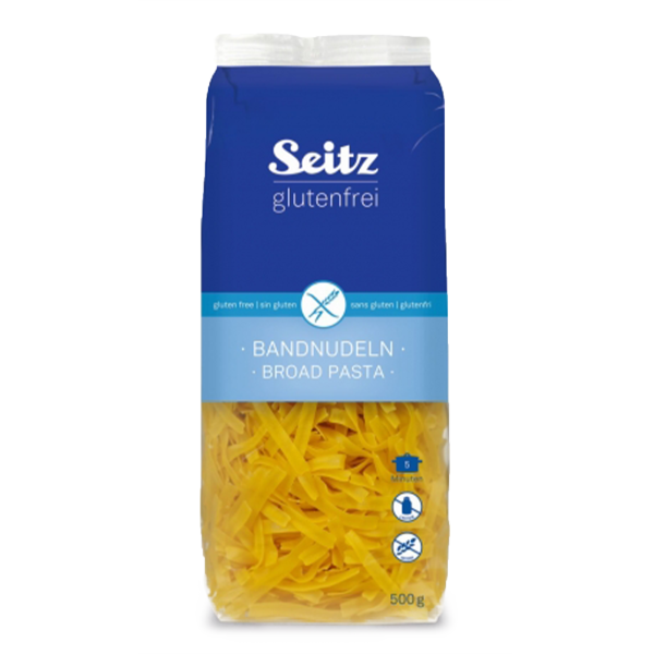 SEITZ - Těstoviny TAGLIATELLE, široké nudle bez lepku, 500g (Bandnudeln ct 8)