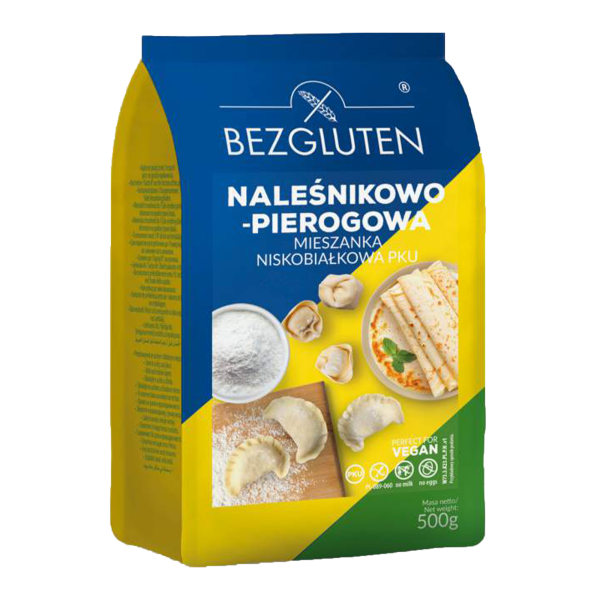 GLUTEN-FREE - PKU-Mischung für Pierogi, Pfannkuchen und Nudeln mit geringem Eiweißgehalt, 500g ct8