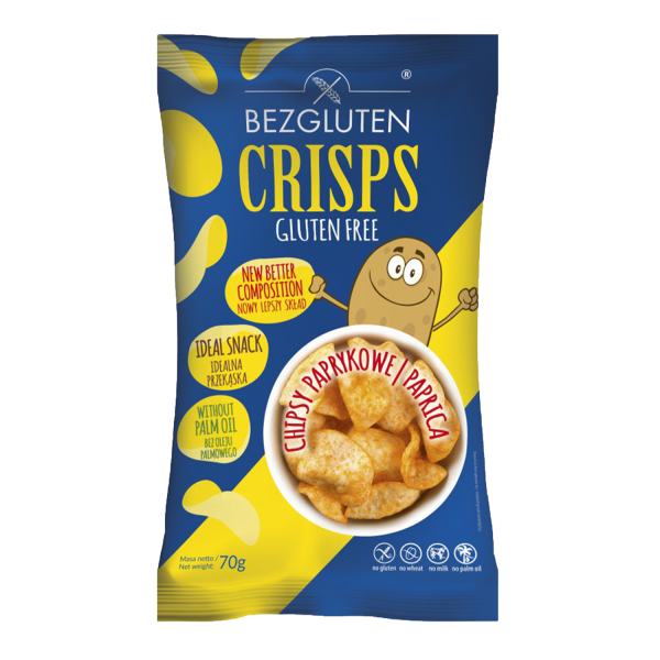GLUTEN-FREE - Paprika-Chips, glutenfrei, 70g ct12