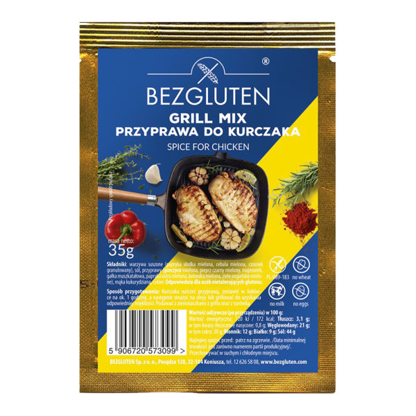 GLUTEN-FREE - Gewürze - Grillmischung für glutenfreies Hähnchen 35g ct20