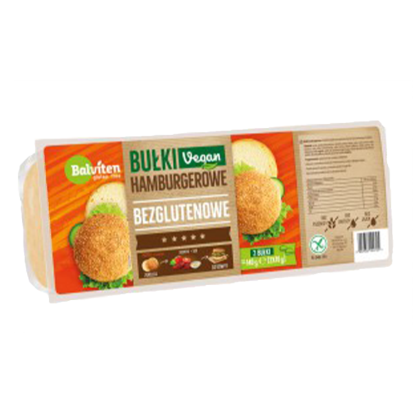 BALVITEN - Hamburger Brötchen mit Sesam - Samen, glutenfrei 2x70g (ct9)