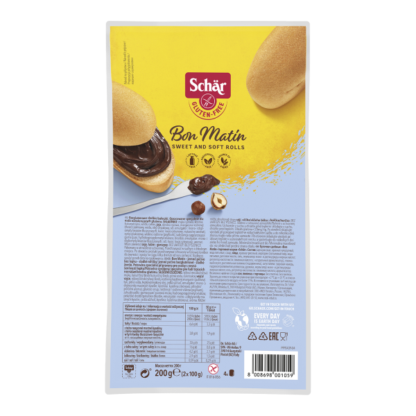 SCHÄR - Bon Matin - süße Baguettes ohne Laktose und Gluten, 200g (4x50g) (ct 7)