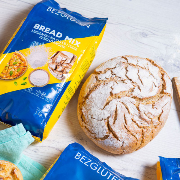 GLUTEN FREE - MIX BREAD - для хліба та піци, без глютену 1000г (ct6)