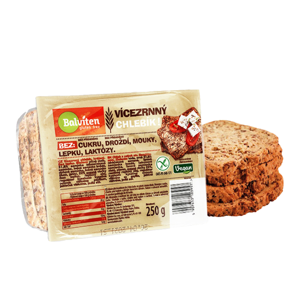 BALVITEN - Viaczrnný chlieb, bezlepkový, 250 g, (ct18)
