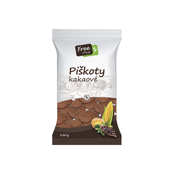 Free Village - Kakao Biskuits, glutenfrei, 120 g, (ct 14)