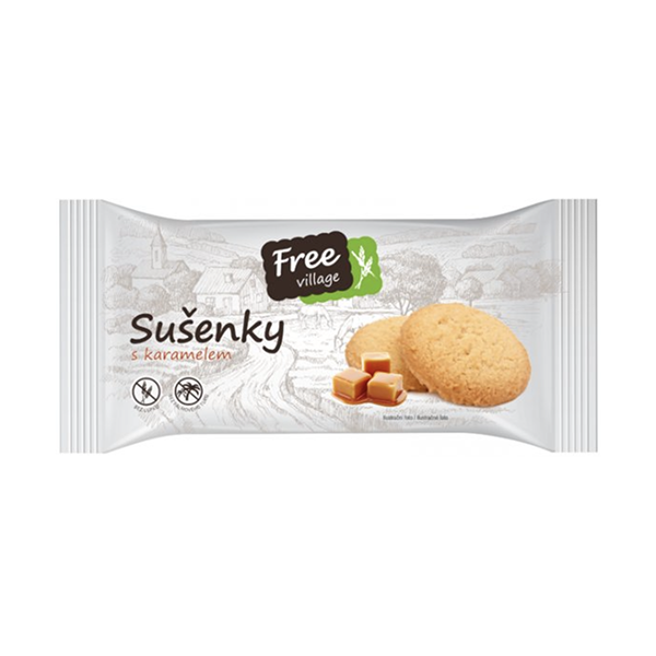 Free Village - Kekse mit Karamell, glutenfrei, 90g (ct 12)
