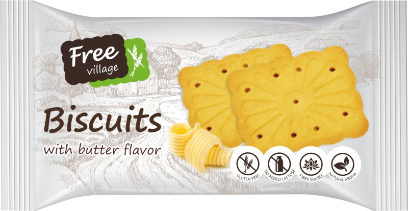 Free Village - Glutenfreie Kekse mit Buttergeschmack 55 g (ct 18)