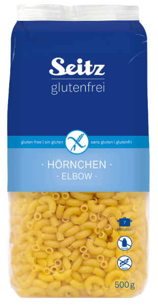 SEITZ - ELBOW макаронні вироби, безглютенові, 500г (Hörnchen ct 10)
