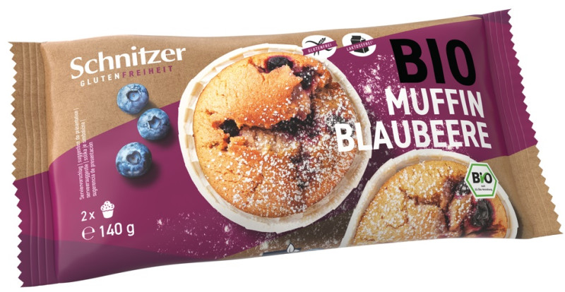 Schnitzer - Heidelbeer Muffins (2x Muffin Blubery) glutenfrei 140g BIO (ct 6)