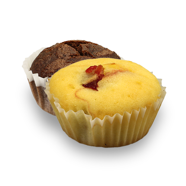 ČERSTVĚ UPEČENO - PURA - Muffin tmavý a s rybíz. náplní, bez lepku, 100g