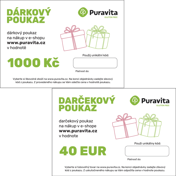 Geschenkgutschein im Wert von 1000 CZK / 40 EUR