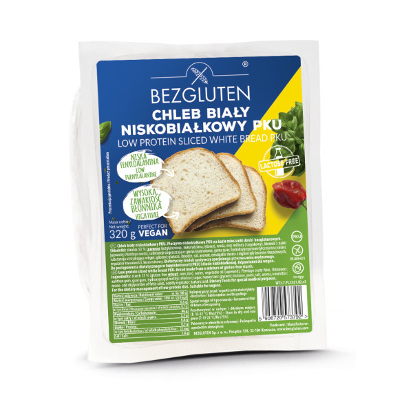 GLUTEN-FREI - Brot PKU - weiß eiweißarm PKU 320g ct10