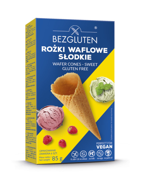 GLUTEN FREE - Eiswaffeln - SWEET - glutenfrei (6 Stück), 95g ct20