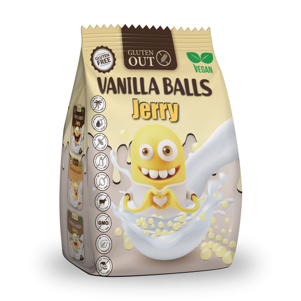 JERRY - Frühstücksbällchen mit Vanillegeschmack, glutenfrei, 375g (ct10)