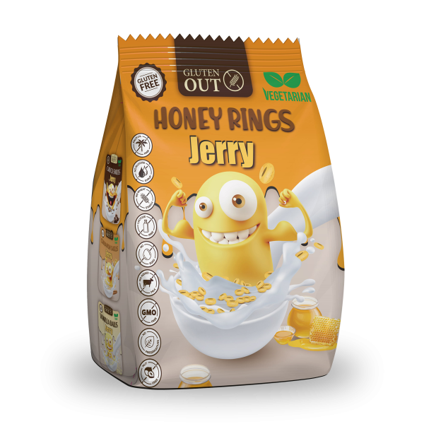 JERRY - Frühstücksringe mit Honiggeschmack, glutenfrei, 375g (ct10)