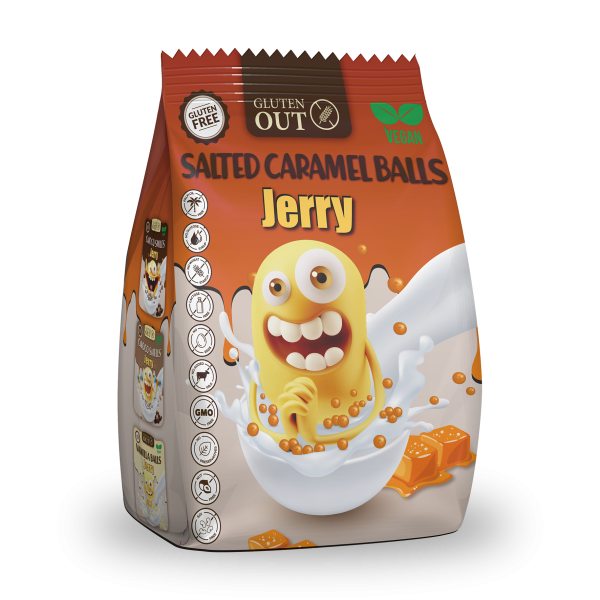 JERRY - Frühstücksbällchen mit gesalzenem Karamellgeschmack, glutenfrei, 375g (ct10)