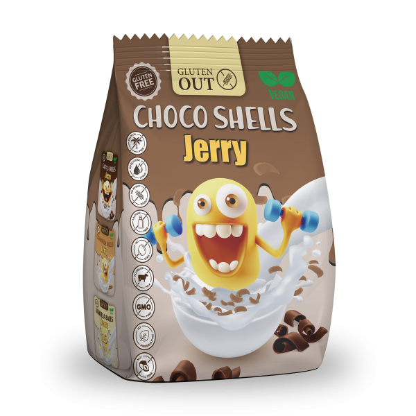 JERRY - Frühstücksmuscheln mit Kakaogeschmack, glutenfrei, 375g (ct10)