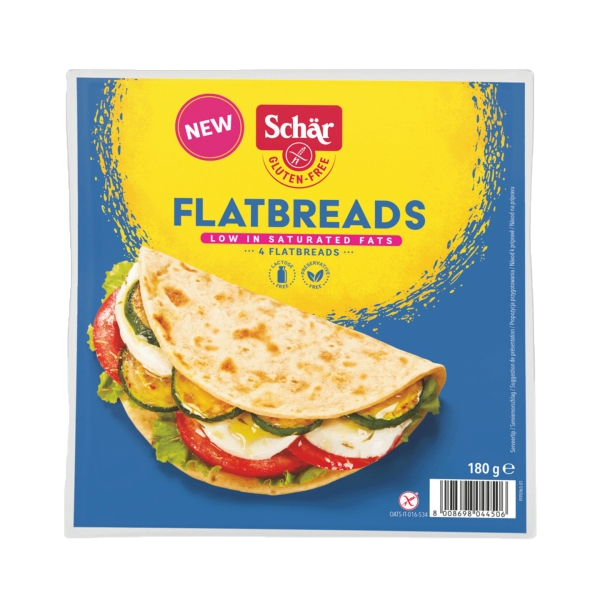 SCHÄR - Brotkuchen FLATBREADS, glutenfrei 180g (4x45g) (ct 6)