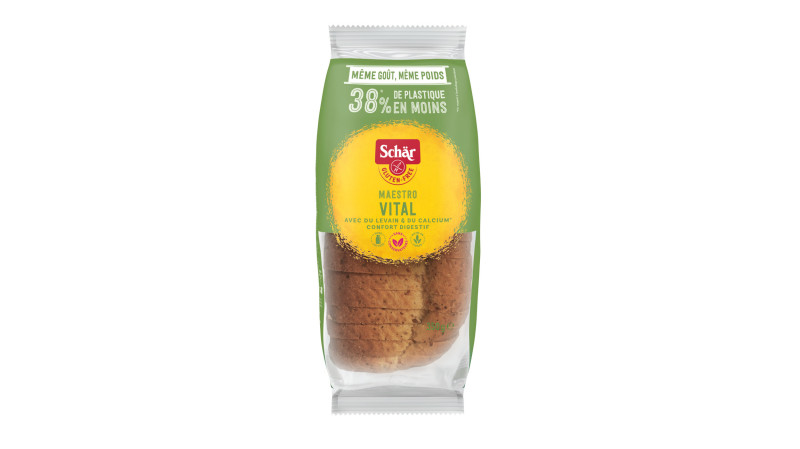 SCHÄR - Brot Maestro Vital, Mehrkorn in Scheiben geschnitten, glutenfrei, 350g (4 Stück)