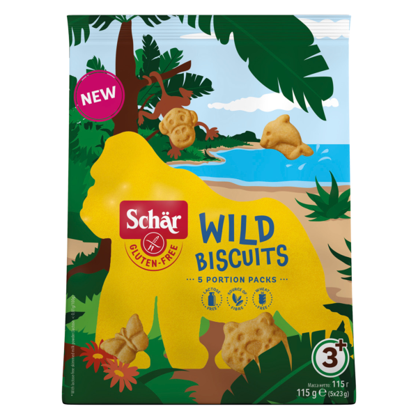 SCHÄR - sušenky Wild Biscuits, bez lepku 115g (5x23g) (ct 5)
