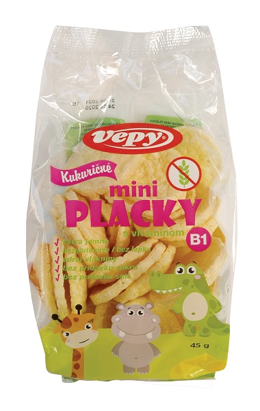 VEPY - Kukuričné placky MINI s vit.B1, bezlepkové, 45g (ct 18)