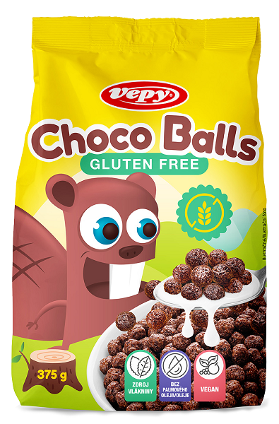 VEPY - Kakaové raňajkové guľôčky, bezlepkové, 375g (ct10)