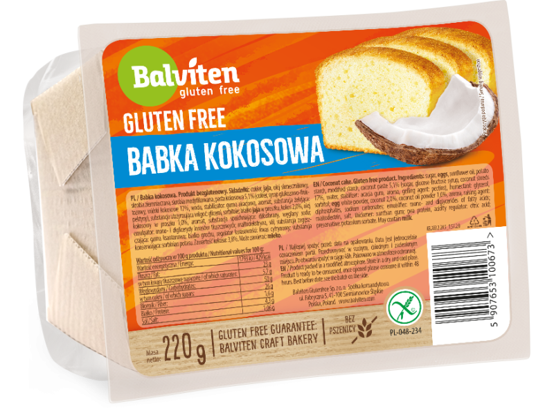 BALVITEN - Kokosnusskuchen, glutenfrei, 220g (ct15)