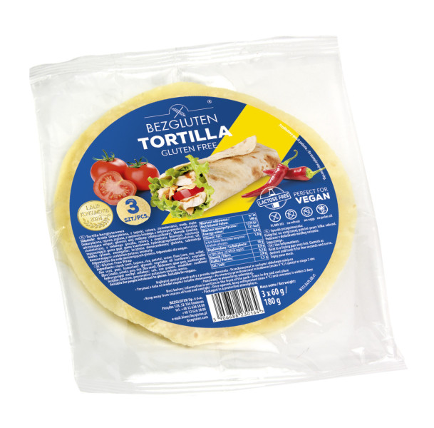 BEZGLUTEN- Tortilla, bez lepku 180g (3x60g) ct12
