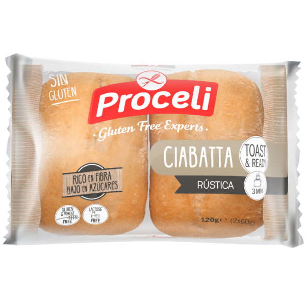 PROCELI - Ciabatta rustikální, bez lepku (2x60g) 120g (ct5)
