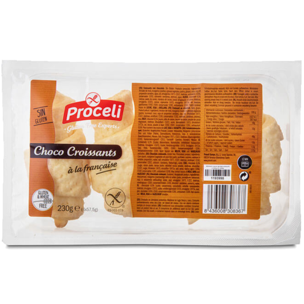 PROCELI - Crossaint čokoládový, francouzkého typu, bez lepku (4ks) 200g (ct7)