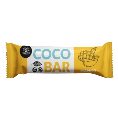 HAPPYLIFE COCO BAR - Kokosová tyčinka s mangem BIO 40g (ct 24)