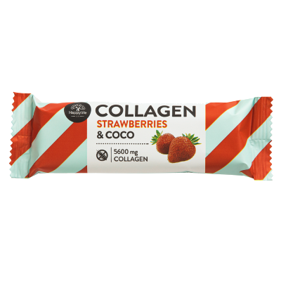 HAPPYLIFE - Kolagenová kokosová tyčinka - jahoda 40g (ct 24)