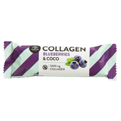 HAPPYLIFE - Kolagenová kokosová tyčinka - borůvka 40g (ct 24)