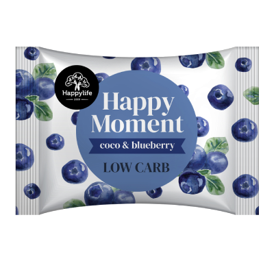 HAPPY MOMENT - Kokosové kolečko s borůvkami 38g - se sníženým obsahem cukru (ct20)