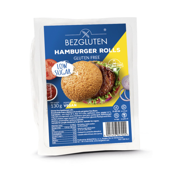 BEZGLUTEN - Housky hamburgerové bez lepku, 130g (2ks) ct10