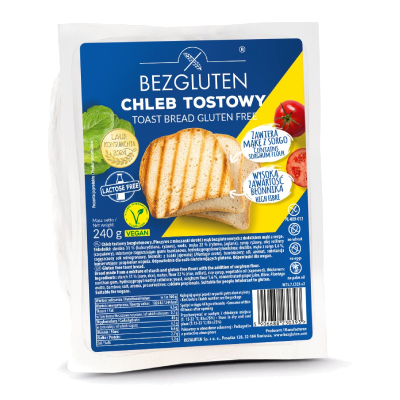 BEZGLUTEN - Chléb toastový s čirokovou moukou, bez lepku 240g ct10