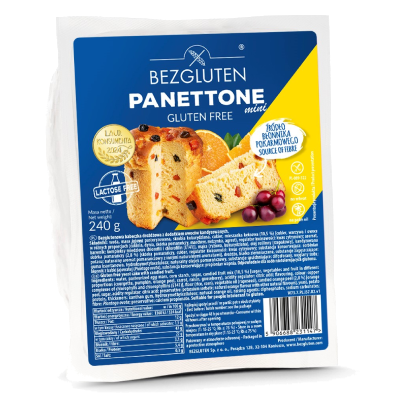 BEZGLUTEN - PANETTONE mini- biskupský chl. s kandovaným ovocem, bez lepku 240g (ct6)