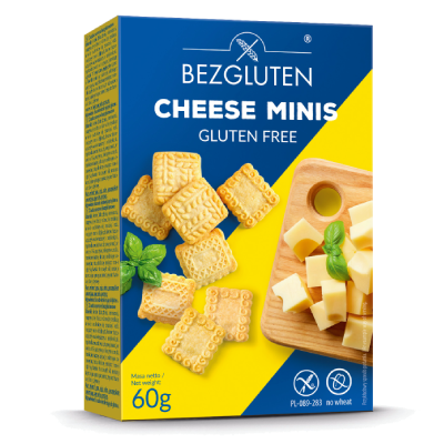 BEZGLUTEN - krekry Sýrové minis, bez lepku 60g (ct10)