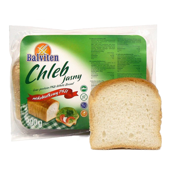 BALVITEN - Chléb PKU - světlý - nízkobílkovinný PKU, 300g (ct8)