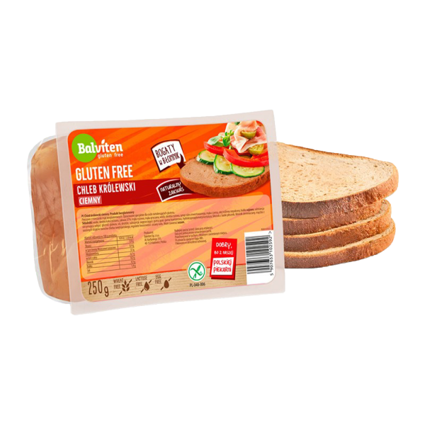 BALVITEN - Королевский хлеб - темный SUPREME, без глютена, 250 г, (ct10)