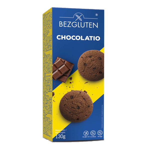 GLUTEN FREE - CHOCOLATIO Schokoladenkekse, glutenfrei, 130g ct10