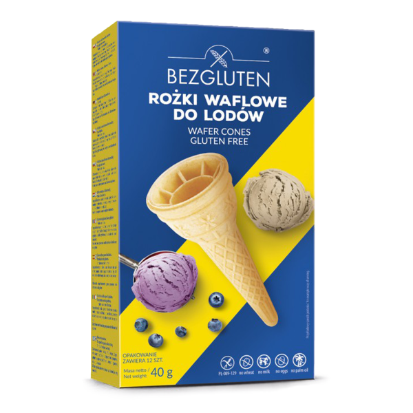 GLUTEN FREE - Glutenfreie Eiswaffeln (12 Stück), 48g ct15