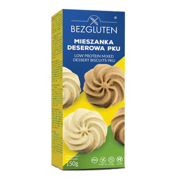 BEZGLUTEN - Sušenky PKU dezertní - mix - nízkobílkovinné 150g ct10