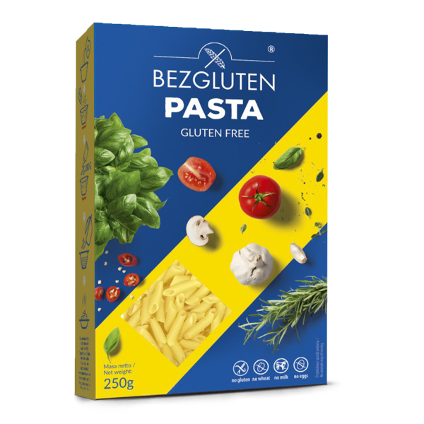 БЕЗ ГЛЮТЕНУ - Макарони - PENNE без глютену (туба) 250г