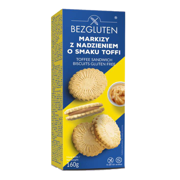 BEZGLUTEN - Glutenfreie Kekse Marquise mit Karamellfüllung 160g ct10