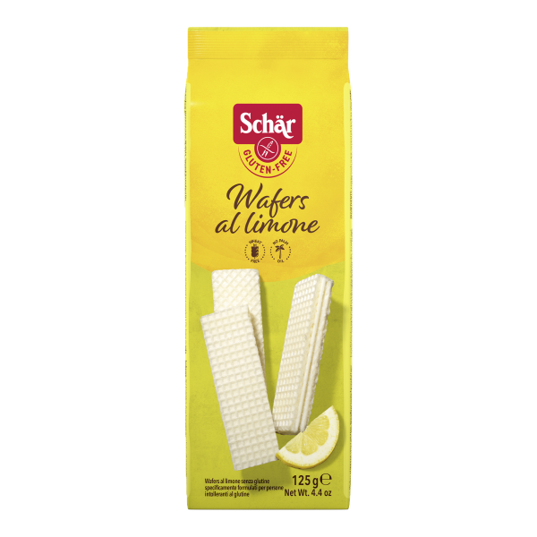 SCHÄR - WAFERS AL LIMONE, mit Zitronenfüllung, glutenfrei, 125g (6 Stk.)