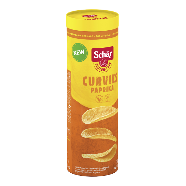 SCHÄR - Curvies Paprika-Knusperchips, glutenfrei, 170g (10 Stk.)