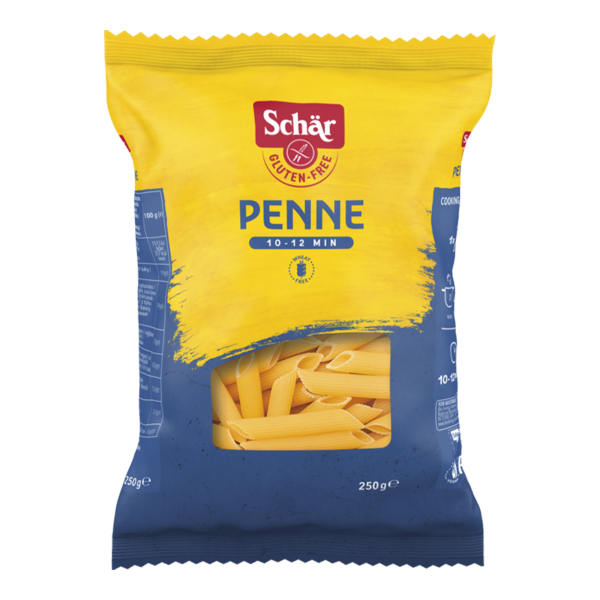 SCHÄR - Penne Nudeln - Röhren, glutenfrei, 250g (10 Stück)